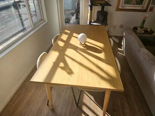 Modern Wooden Dining Table + 4 Chairs