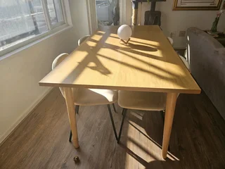 Modern Wooden Dining Table &#43; 4 Chairs