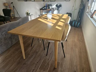 Modern Wooden Dining Table &#43; 4 Chairs