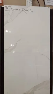 Cararra Marble look Polished Porcelain Tiles B Grade R 160 a Box