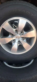 A set of 16inch rims and tyres for Toyota hilux
