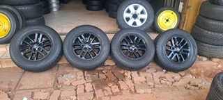 A set of 17inch Toyota hilux mags and tyres like new