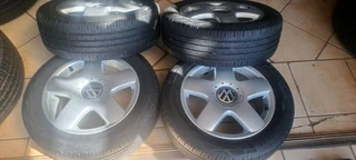 A set of 15unch polo bujwa mags and tyres