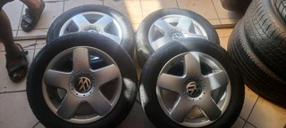 A set of 15unch polo bujwa mags and tyres