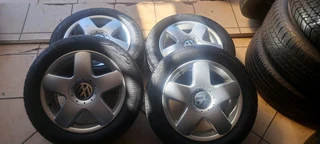 A set of 15unch polo bujwa mags and tyres