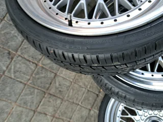 A set if 18inch BBS mags and tyres pcd 4/100 and 4/114