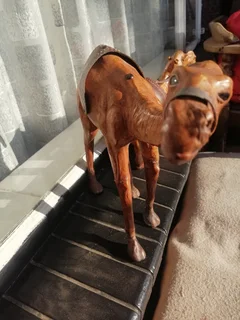 Vintage Leather Bound Handcrafted Middle Eastern Camel Set