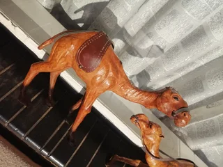 Vintage Leather Bound Handcrafted Middle Eastern Camel Set