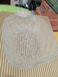 Vintage Glass Pineapple Shaped Bowl circa 1950's