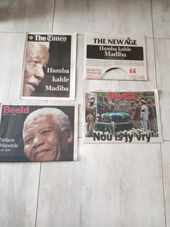 Vintage newspapers of Madiba