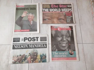 Vintage newspapers of Madiba