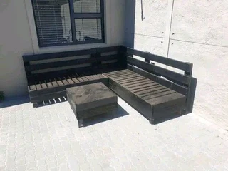 L shape benches