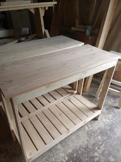 Wood study desk