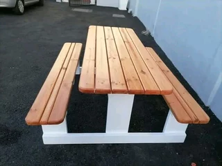 picnic benches