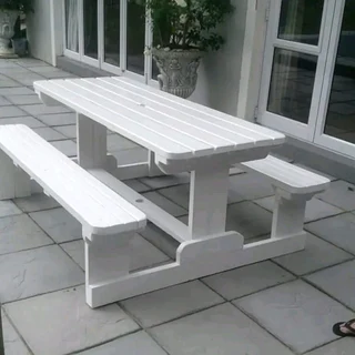 picnic benches