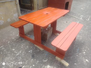 picnic benches