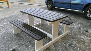 picnic benches