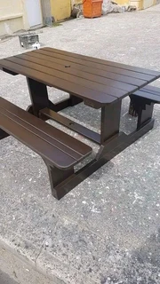 picnic benches