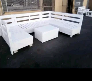 L shape benches