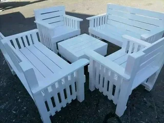 L shape benches