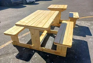 Picnic benches