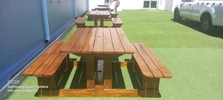 Picnic benches