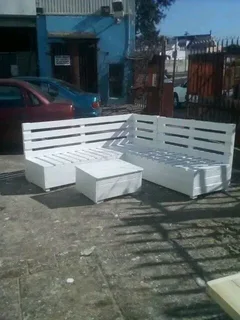 L shape benches