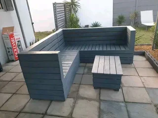 L shape benches