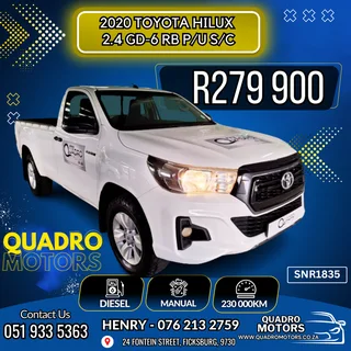 2020 Toyota Hilux 2.4 GD-6 RB P/U Single Cab