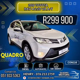 2016 Toyota RAV-4 2.2D VX SUV Automatic