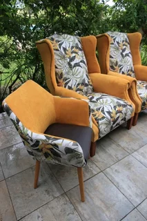 Beautiful reupholstered lounge set