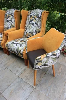 Beautiful reupholstered lounge set