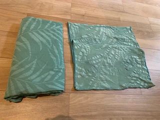 Duvet Cover Queen size with 2 cushion covers green