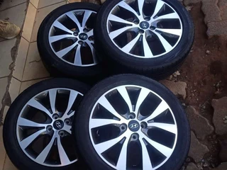 16 inch hyundai mags and tires available pcd 4x100. leave your whatsapp number if interested.