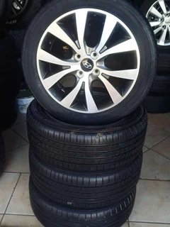 16 inch hyundai mags and tires available pcd 4x100. leave your whatsapp number if interested.