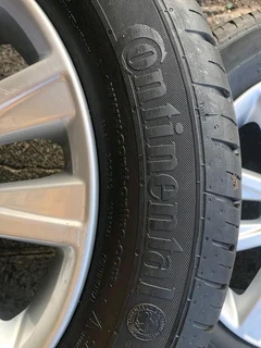 15 inch polo mags with 185 60 r15 continental tires. leave your whatsapp number if interested.