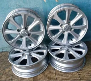 14 inch Hyundai i10 mag rims for sale. Leave your whatsapp number if interested.