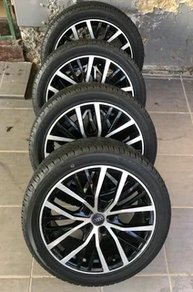  17-inch Audi/ Golf rims with brand new 225/45R17. Leave your whatsapp number if interested