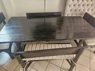 Wooden dining table