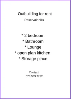 Outbuilding for rent