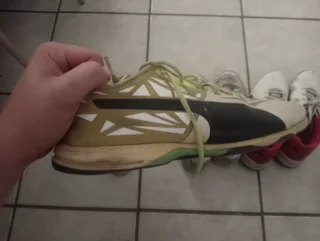 Golf club and cricket shoes