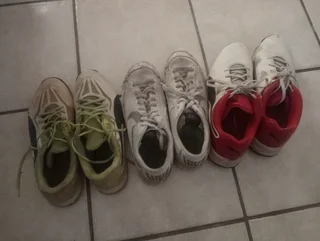 Golf club and cricket shoes