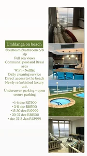 umhlanga on beach holiday apartment