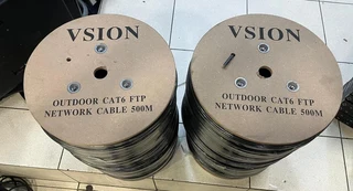 Vision Cat 6 Outdoor Network Cable Ftp 500m Black