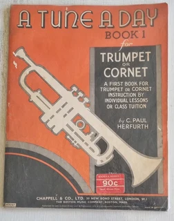 &#34;A Tune a Day&#34; Musical Educational Book for Playing the Trumpet or Cornet for sale: