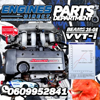 Toyota 2.0 3S-GE Beams Dual VVTI Black Top gen 5 Altezza RS200 Engine Available at Engines Direct
