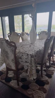 Elegant 6-Seater Genuine Wood Dining Set