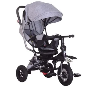(Like New) Little Bambino Trendsetter 5 in 1 Canopy Kids Tricycle (Grey)