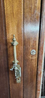 Wood swivel door with handle, lock and key and frame