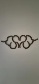 Angel heart horseshoe key hanger